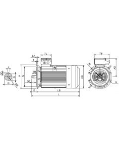 IE4 Electric motor 75 kW 400VD/690VY 50 Hz 1000 RPM 6063150200
