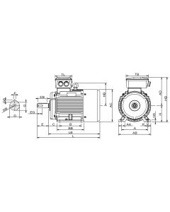 IE2 Marine motor 43 kW 440VY 60 Hz 3600 RPM 3222001159